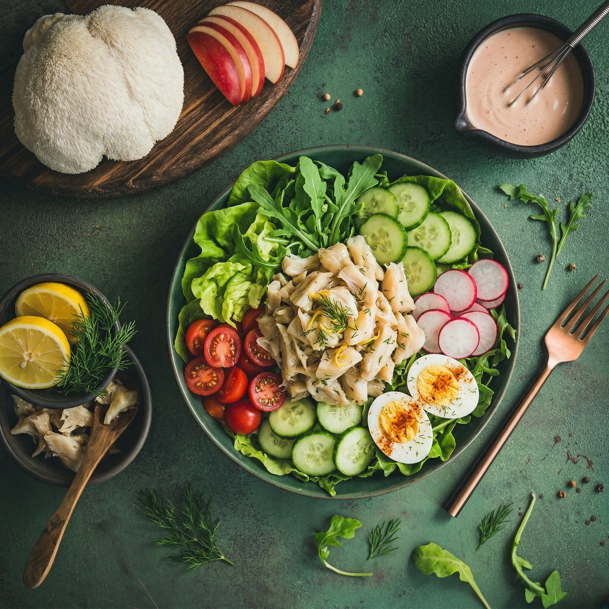 The Urban Lions Mane "Crab" Cocktail Salad